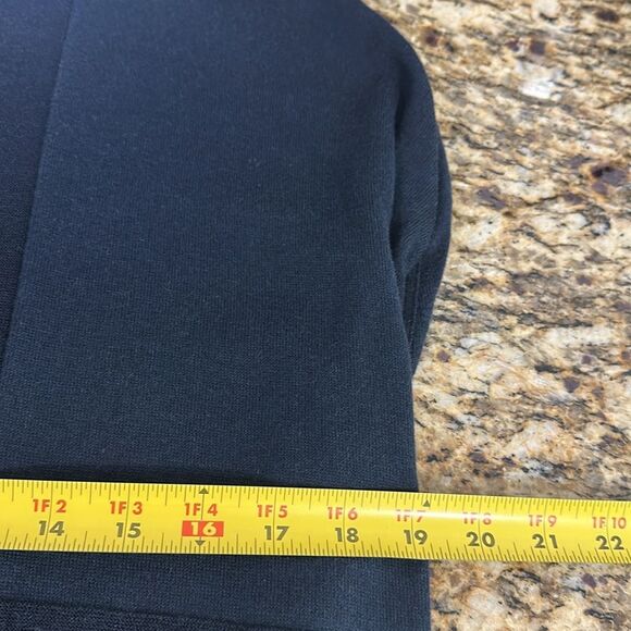 Armani Collezioni Dark Gray Mixed Media Cap Sleeve Tunic Top Size 16 - Picture 6 of 7